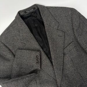 Franco Tassi 40R VTG 90s Wool Heritage Sport Coat Houndstooth Birds-Eye Canada